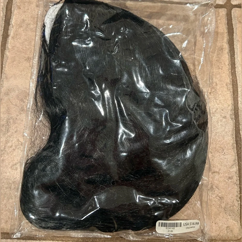Child Black Witch Hair Wig Halloween Costume